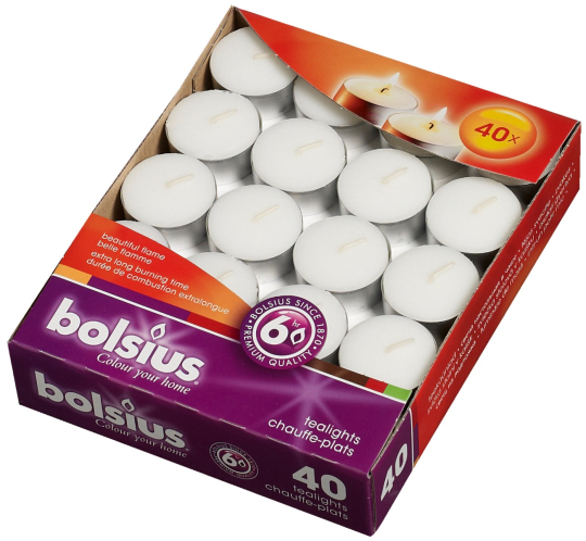 Bolsius - Teelichte 40er Box, 6h