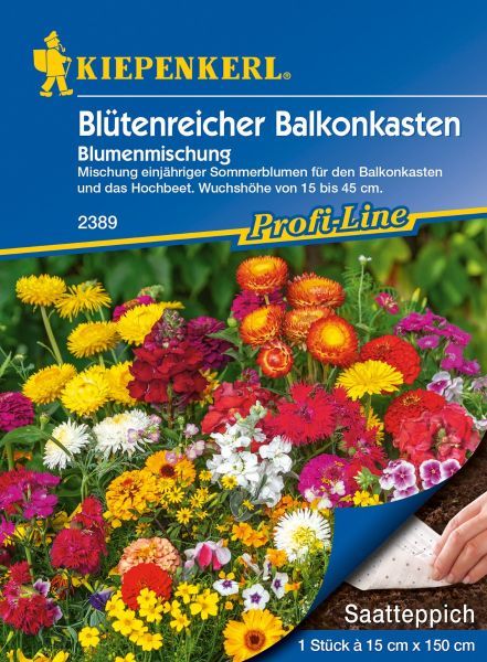 Kiepenkerl - Blumenmischung Blütenreicher Balkonkasten, Saatteppich